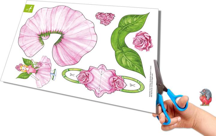 Actual product image Dress-up doll flower craft sheet with 3 pu