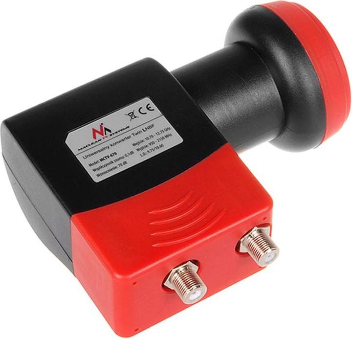 Immagine prodotto Maclean MCTV-670 MCTV-670 TWIN 2 Ricevitore LNB 0,1 dB Switch Alto Guadagno (Doppio LNB, Unisato)