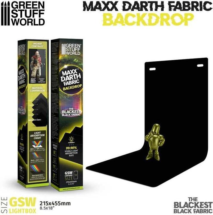 Actual product image Green Stuff World Maxx Darth Black - Photo background 215x455mm (45.50 cm, 21.50 cm)