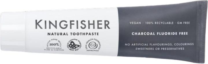 Produktbild Kingfisher Zahncreme mit Holzkohle ohne Fluor (100 ml)