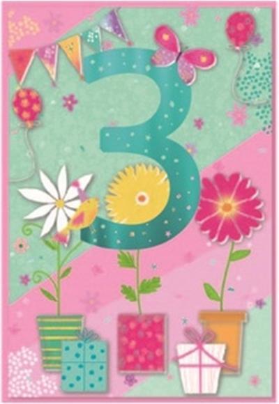 Produktbild Simon Elvin Geschenke Grusskarte 3 Geburtstag 6erPack Karton (6 Stk.)
