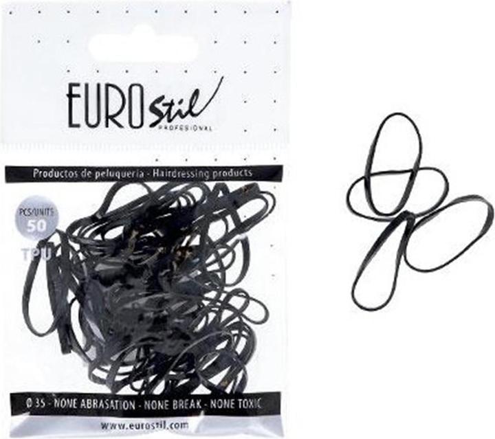 Image du produit Caso Accessoires de la marque Eurostil : Sac à cheveux en caoutchouc Bandes en caoutchouc noires (Élastiques à cheveux)