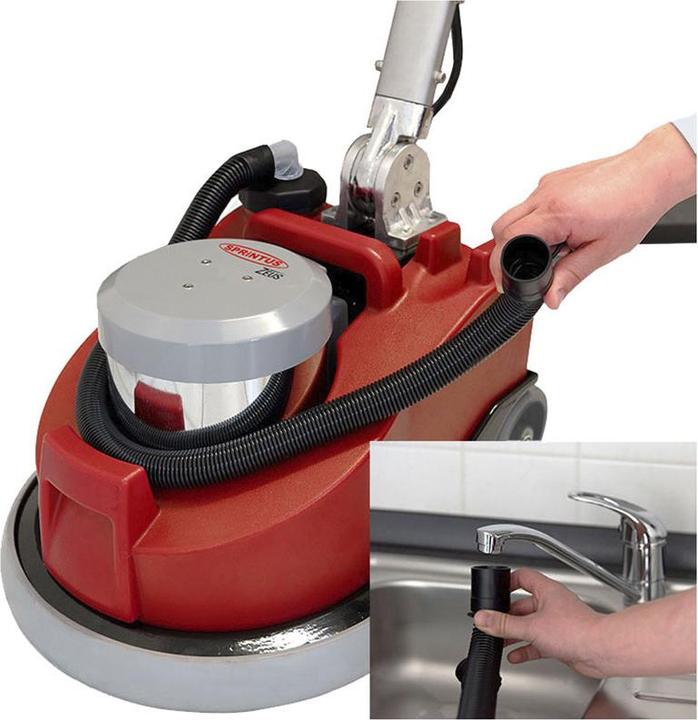 Actual product image Sprintus ZEUS single disc machine, working width 17", supplied complete with brush set.