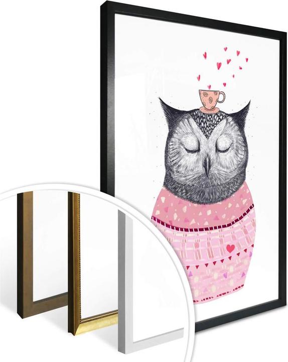 Produktbild Trenddeko Owl lover of coffee (120 x 150 cm)