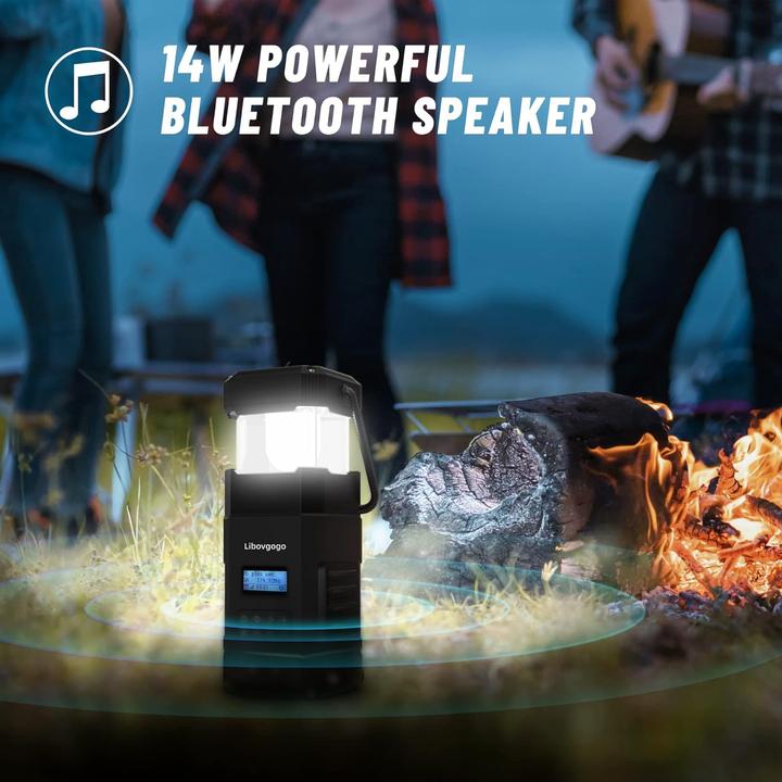 Image du produit Libovgogo Kurbelradio DF585D mit Bluetooth und Campinglampe (DAB+ DAB)