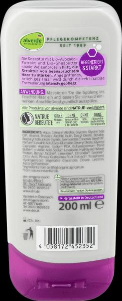 Produktbild dm alverde Spülung Repair Bio-Avocado, Bio-Sheabutter (200 ml)