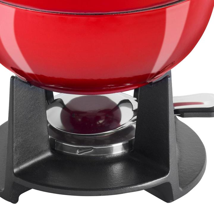 Image du produit Zwilling Service à fondue en fonte 20 cm rouge avec 6 fourchettes en acier inoxydable (Fondue au fromage, Fondue au chocolat)