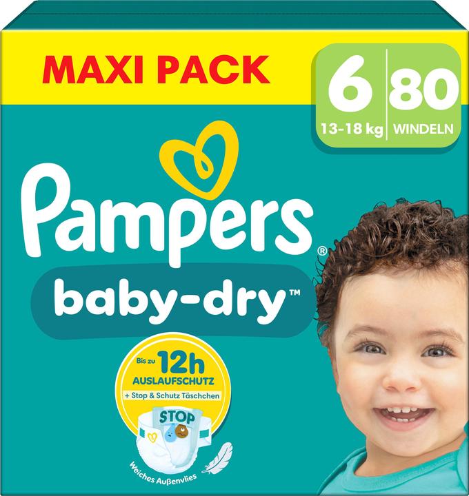 Pampers Baby-Dry (Gr. 6, Halbmonatsbox, 80 Stück)