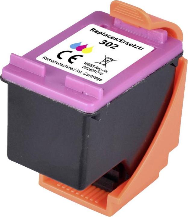 Actual product image Renkforce Ink cartridge replaces HP HP 302 (F6U65AE) Compatible Cyan, Magenta, G (M, C, Y)