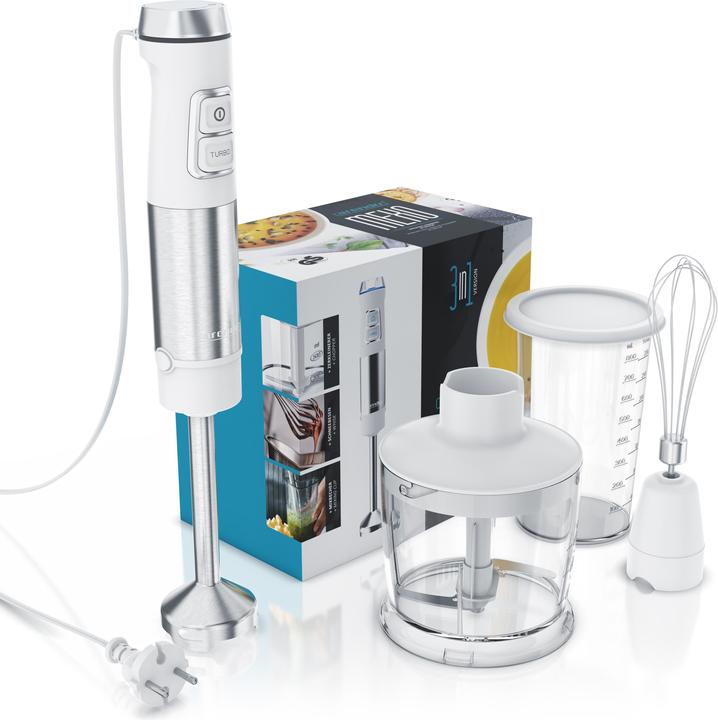 Immagine prodotto Arendo Frullatore a mano 1200W, set di frullatori a mano in acciaio inox con caraffa graduata, tritatutto