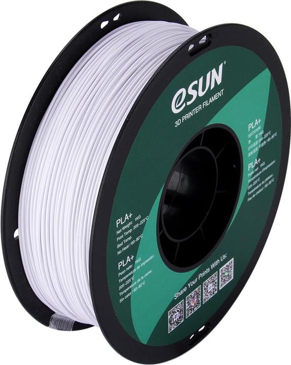 Image du produit eSUN PLA+ Blanc froid 1.75mm 1Kg (PLA+ LECTURE, 1.75 mm, 1000 g, Blanc)