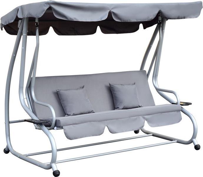 Produktbild Outsunny Hollywoodschaukel Gartenschaukel 3-Sitzer mit Liegefunktion