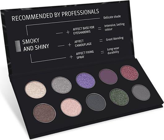 Actual product image Affect Smoky & Shiny Pressed Eyeshadow Palette pressed eyeshadow palette 10x2.5g (Smoky & Shiny)