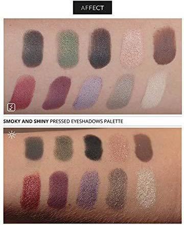 Actual product image Affect Smoky & Shiny Pressed Eyeshadow Palette pressed eyeshadow palette 10x2.5g (Smoky & Shiny)