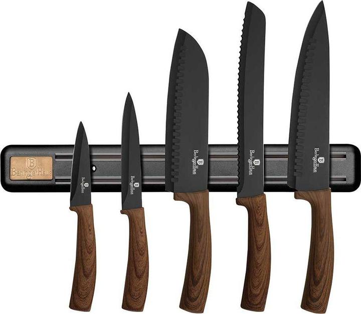 Actual product image BerlingerHaus 5 Kitchen Knife Set With Magnetic Strip Berlinger House Bh-2540