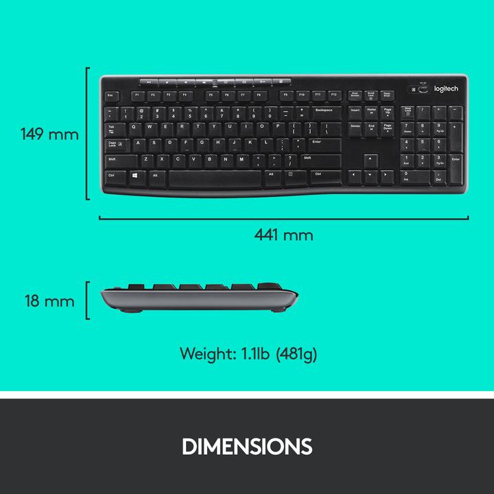Produktbild Logitech MK270 Combo (CH, Kabellos)
