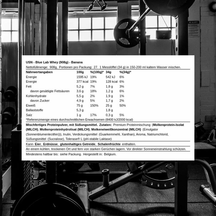 Image du produit USN Blue Lab 100% Whey Protein (Banane, 1 pcs, 908 g)
