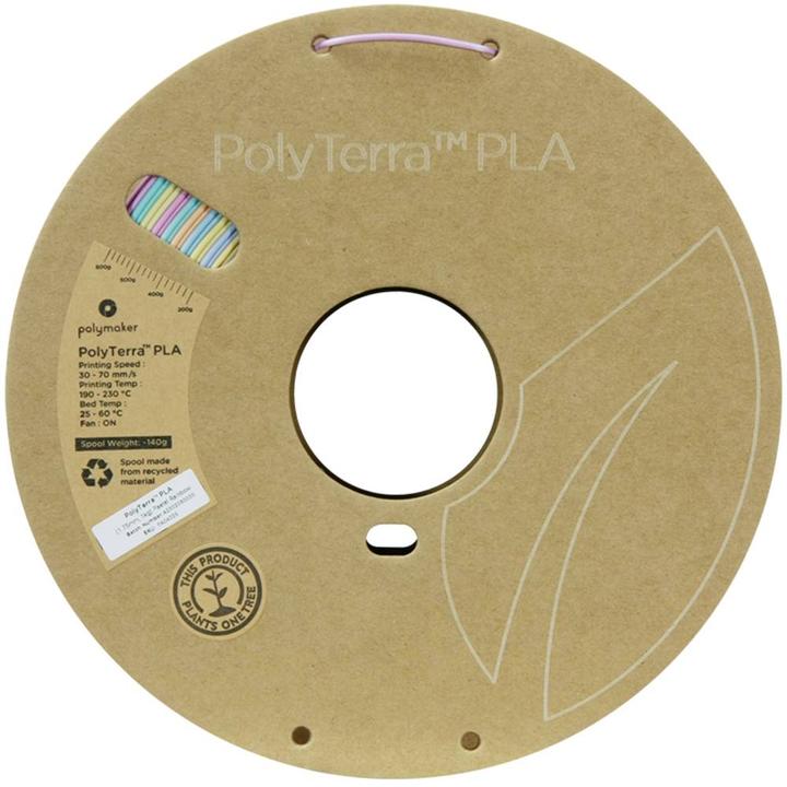 Productafbeelding Polymaker Polyterra PLA (1,75 mm, 1 kg) (PLA, 1.75 mm, 1000 g, Veelkleurig)