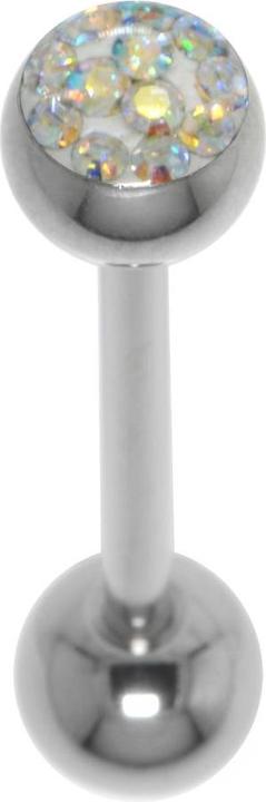 Produktbild Bijouteria Zungenpiercing (Chirurgenstahl 316L, Epoxiharz, Kristall)