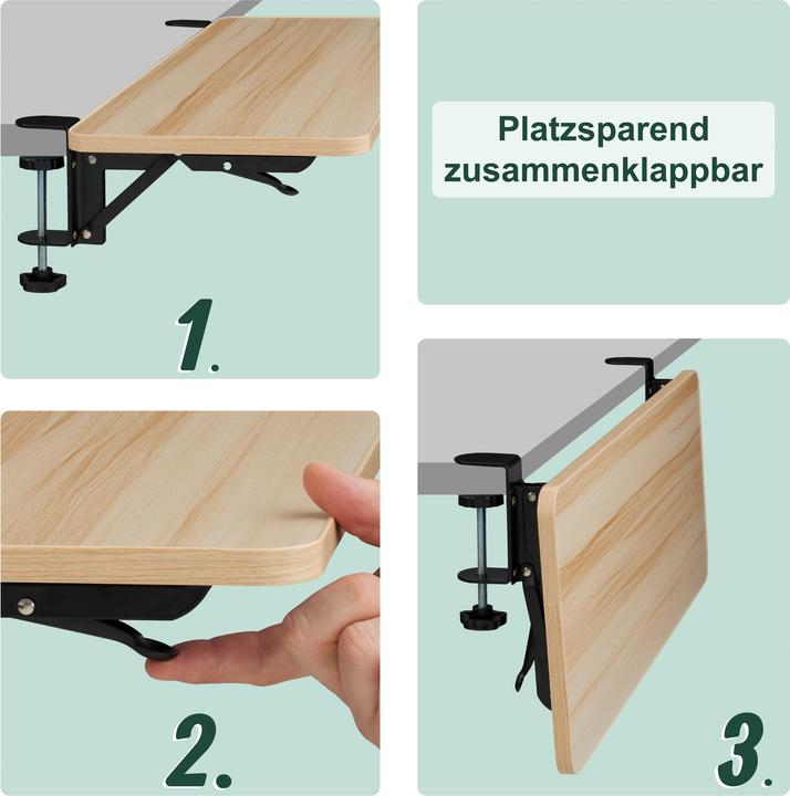 Actual product image Relaxdays Schreibtischverlängerung zum Anklemmen