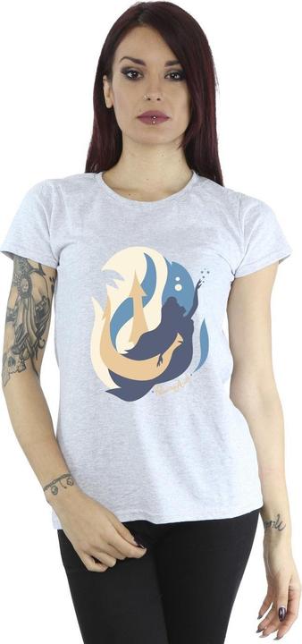 Immagine prodotto Disney The Little Mermaid Colour Silhouettes Maglietta Donna (XL)