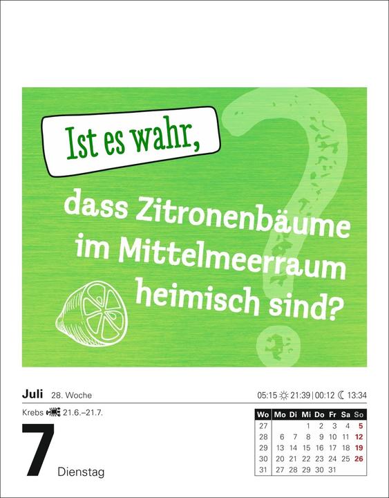 Actual product image Harenberg Ist es wahr, dass...? Tagesabreisskalender 2026 - Alltagswissen auf dem Prüfstand (German)