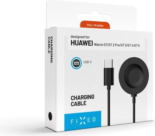 Produktbild Fixed USB-C-Ladekabel Huawei Uhr GT 2 Pro/3/3 Pro/4/4 Pro/5/5 Pro für Smart Clock, Schwarz