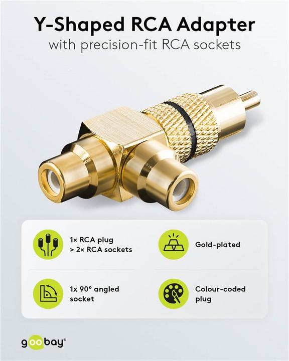 Actual product image Goobay Cinch Y-adapter (Jack adapter)