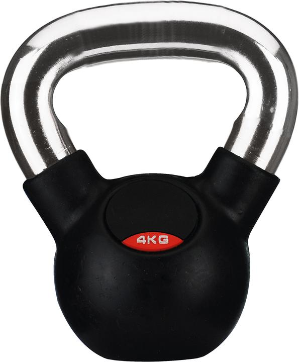 Actual product image Sport-Thieme Kettlebell rubberised with smooth chrome handle (1 x 6 kg)