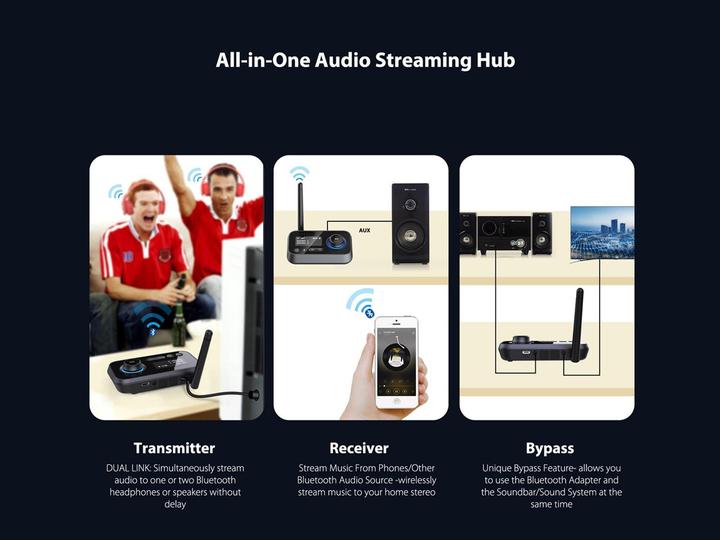 Immagine prodotto Omnitronic Ricetrasmettitore Bluetooth 5.0 BDT-5.0