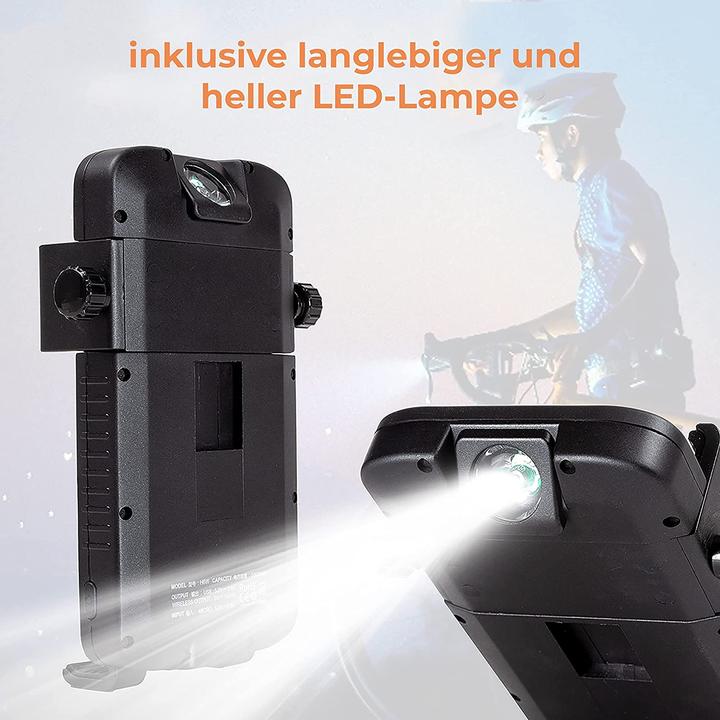 Produktbild Fonsafe Fahrrad-Handyhalterung mit Powerbank, Wasserdicht
