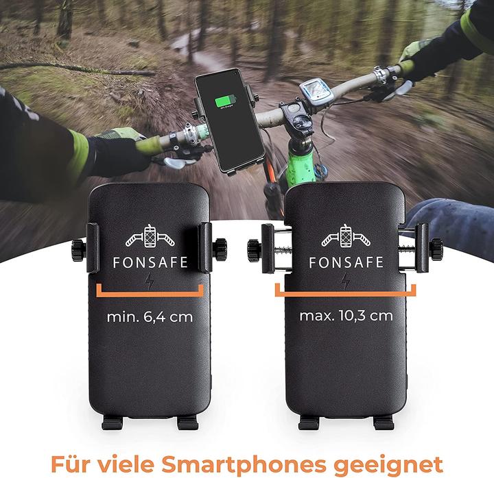 Produktbild Fonsafe Fahrrad-Handyhalterung mit Powerbank, Wasserdicht