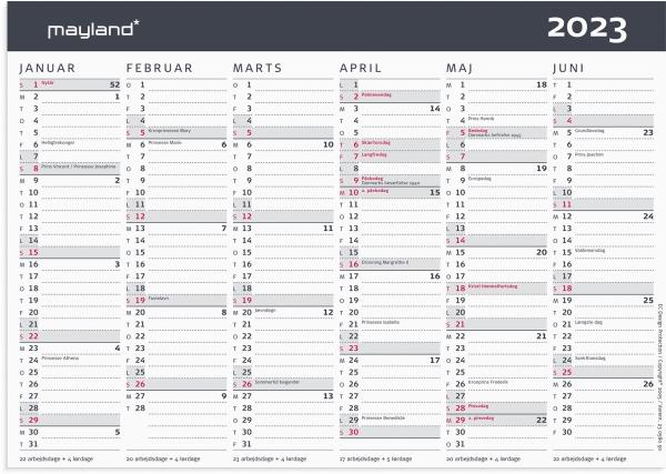 Actual product image Mayland-Burde A5 account calendar modern 2023 (A5)