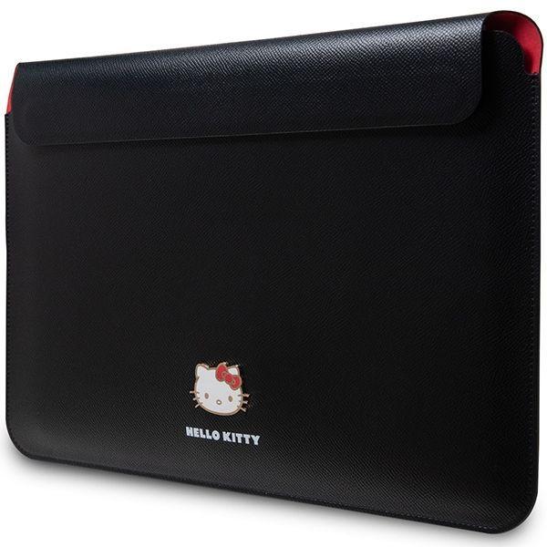 Actual product image Hello Kitty Sleeve HKCS14PGHDLMK 14" czarny/black PU Metal Logo (14")