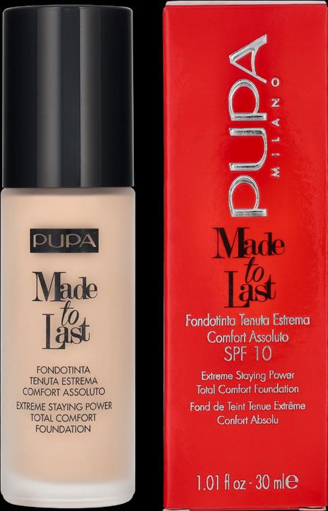 Actual product image Pupa Milano Pupa MADE TO LAST FOUNDATION Porcelain (010)