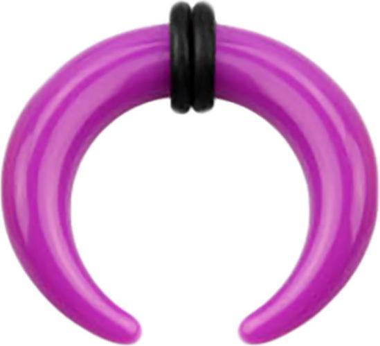 Star Piercing Dehnsichel violett (ohne Messing, Acryl)