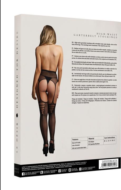 Image du produit Le Désir High-waist garterbelt stockings - O/S (Taille unique)
