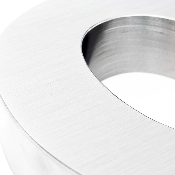 Actual product image Wiltec Stainless Steel 3-D House Number "6" Arial 20cm Rustproof and Weather-resistant with Satin