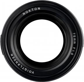 Actual product image Voigtländer Nokton 75mm / 1.5 asph. black (Canon RF, full size)