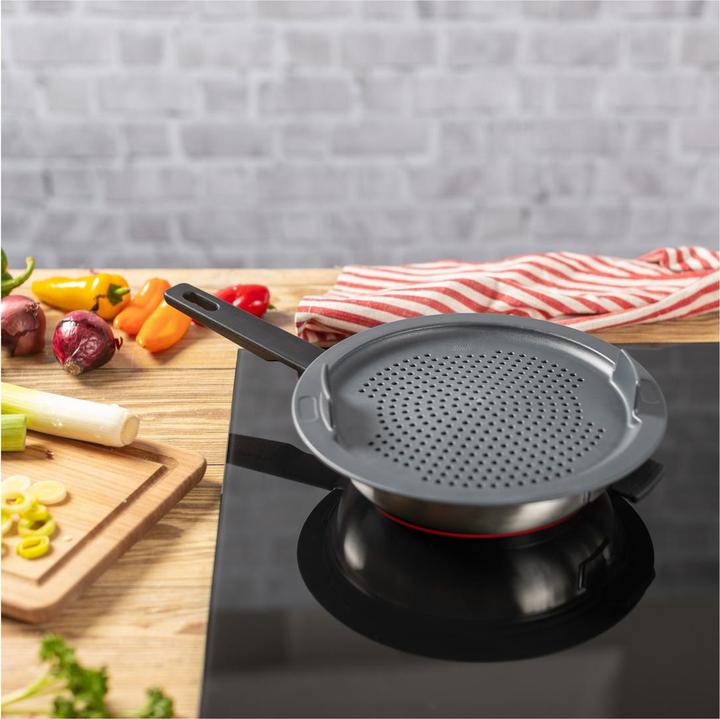 Actual product image Kuhn Rikon SMART & COMPACT Strainer & Splatter guard Ø 20 / 24 cm (24 cm, Glass)