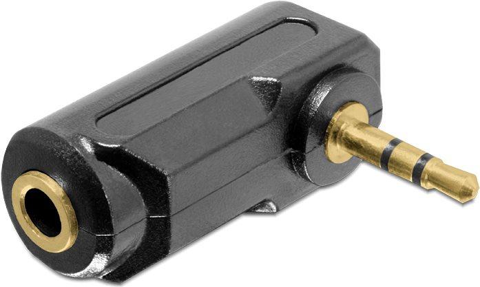 Image du produit Delock Adaptateur audio jack 3,5 mm 3 broches mâle > femelle coudé