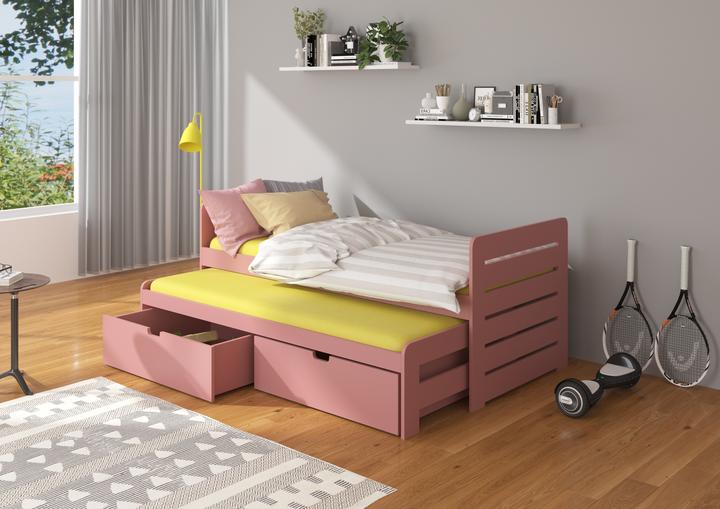 Immagine prodotto ADRK Furniture Letto matrimoniale con materassi TOMI 200x90 (200cm x 90cm)