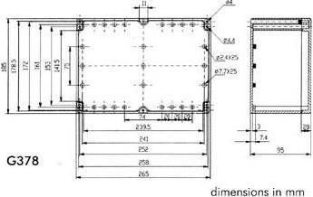Immagine prodotto HP Autozubehör Custodia in ABS - IMPERMEABILE - GRIGIO SCURO - COPERTURA TRASPARENTE - 265 x 185 x 95 mm (Case)
