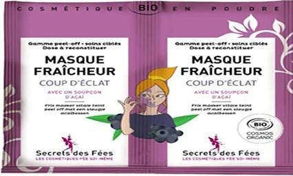 Secrets des Fées Frische BIO-Gesichtsmaske Frischekick Brombeere - 2x8g -