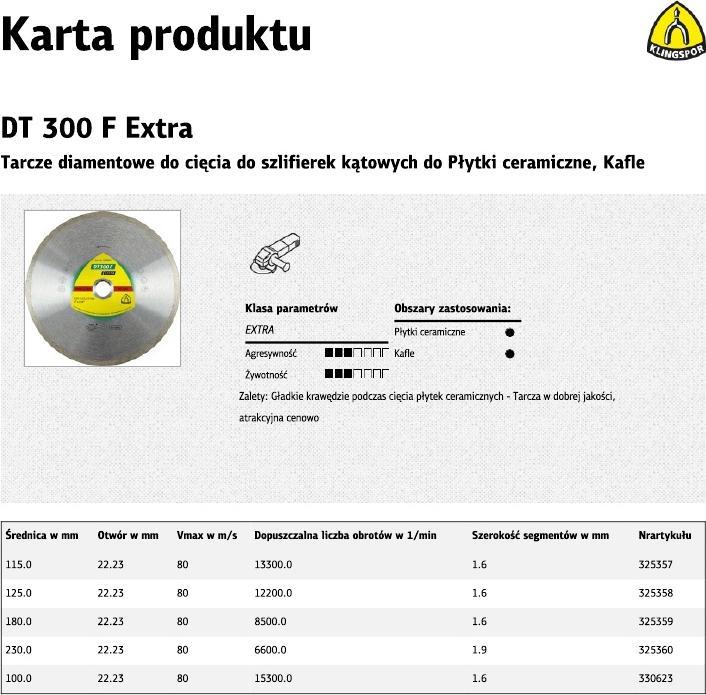 Immagine prodotto Klingspor DT 300 F Extra - dischi diamantati 200 x 25,4 / 30 mm
