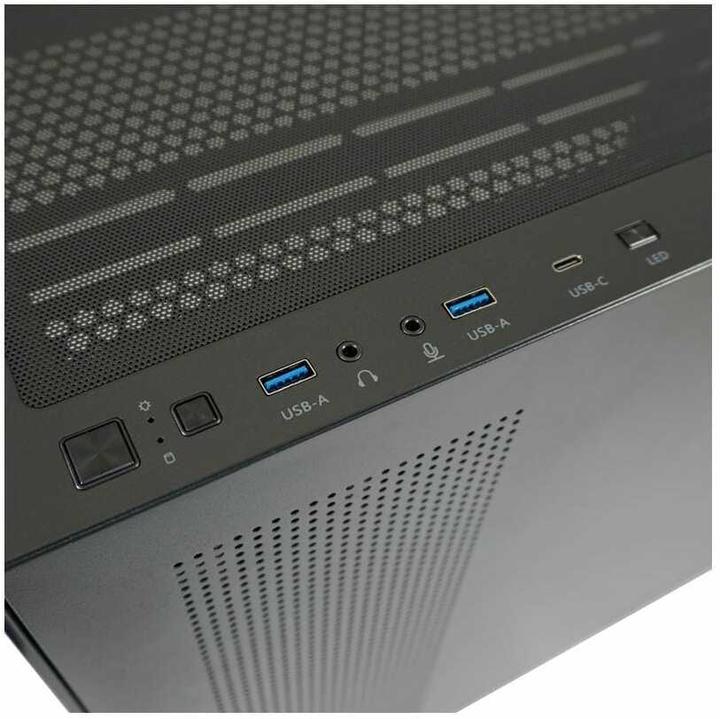 Image du produit LC-Power Boîtier MidiTower 715B black USB3.2/Audio,sans alimentation,SEAMLESS X (mATX, Mini-ITX, ATX)