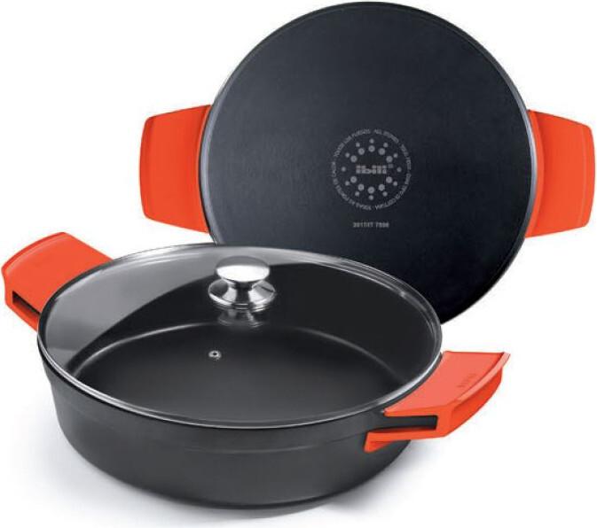 Immagine prodotto Ibili Casseruola con coperchio Excellent Titanio 32 cm Adatta a tutti i tipi di piano cottura, (Pentola, Alluminio)