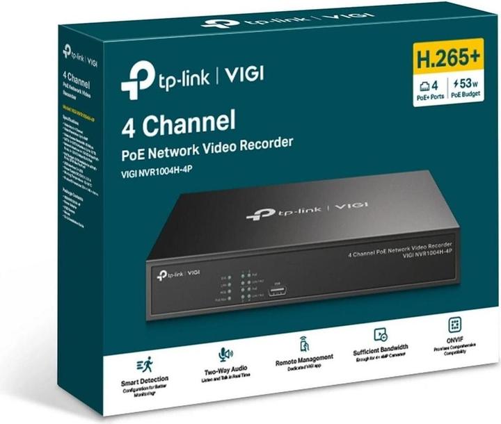 Produktbild TP-Link VIGI NVR1004H-4P (Netzwerk Videorecorder (NVR))