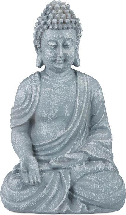 Actual product image Relaxdays Sitting Buddha Figurine, 30 cm