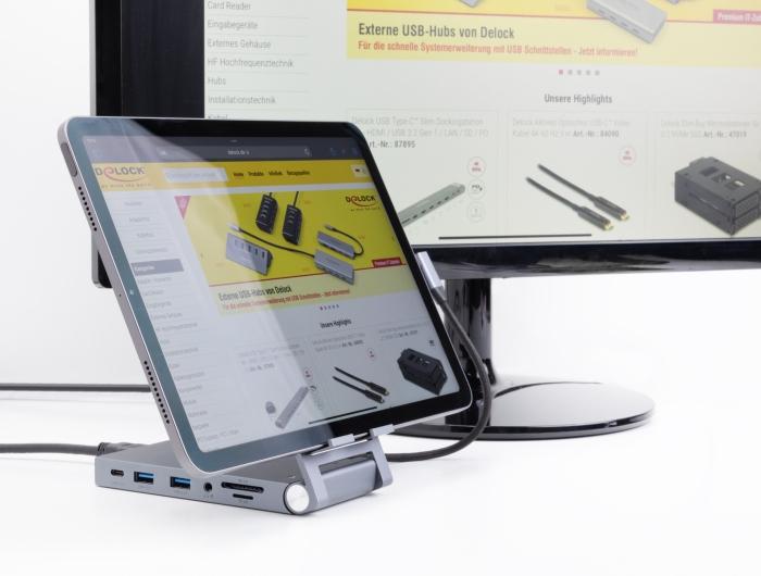 Actual product image Delock Tablet and notebook docking station 4K with integrated (USB-C, 1 Ports)